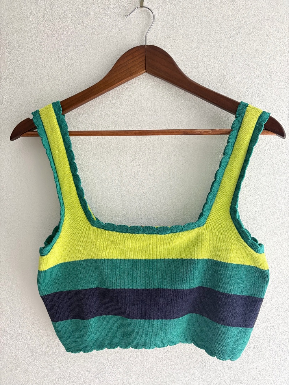 By Anthropologie Strapless Colorblock Top